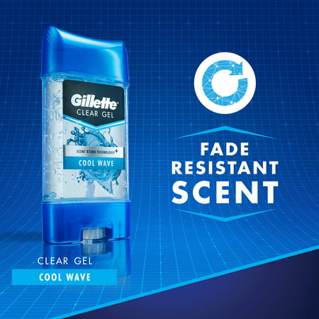 Gillette Cool Wave Clear Gel Men's Antiperspirant and Deodorant 3.8 oz