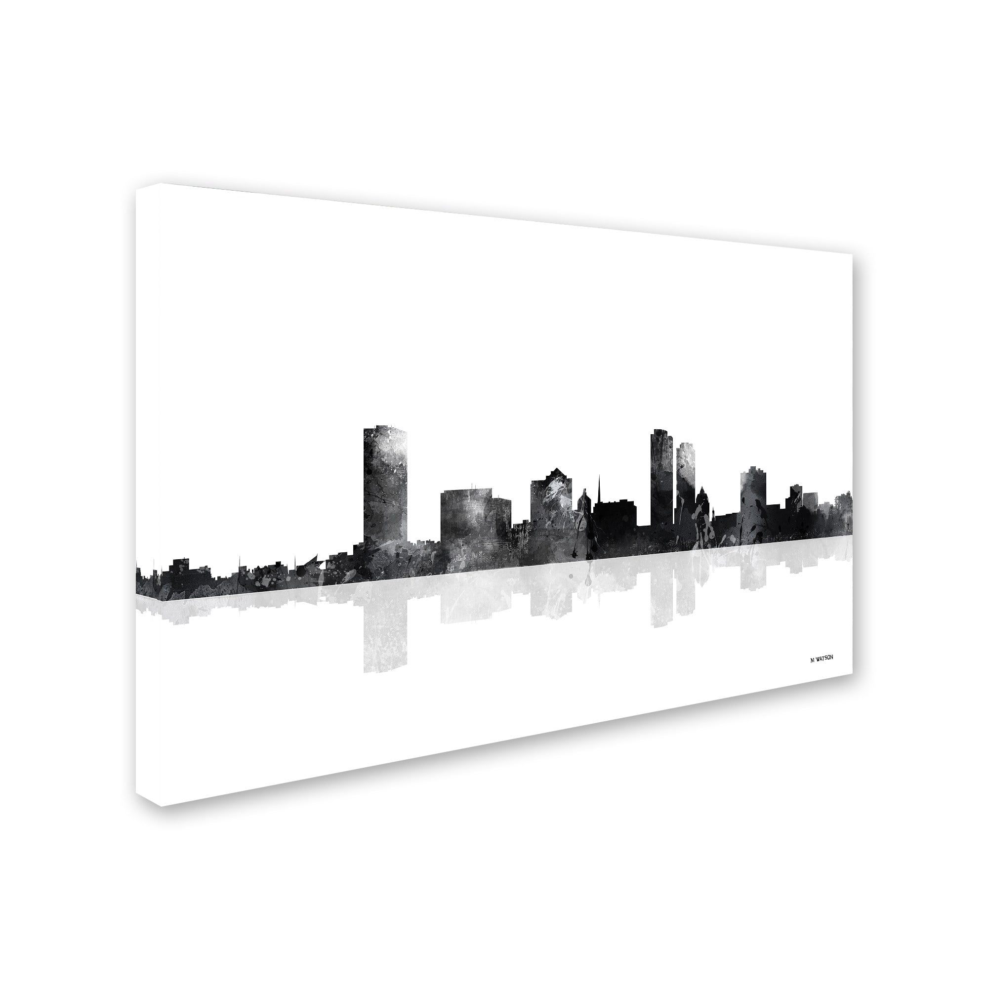 Trademark Fine Art "Milwaukee Wisconsin Skyline BG-1" Canvas Art by Marlene Watson