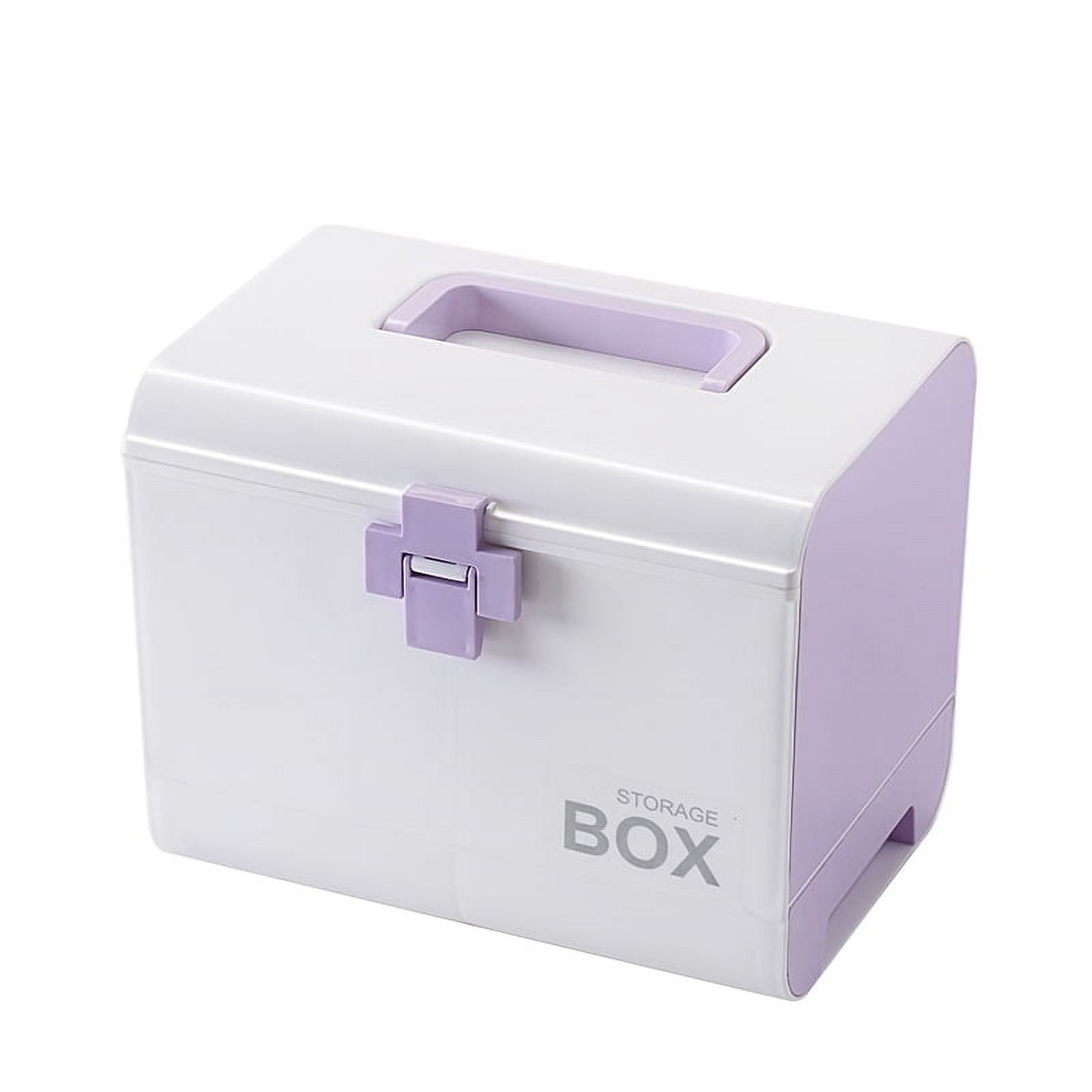 First Aid Box First Aid Kit Medical Box with Removable Tray and Handle Family Emergency Kit Storage Organizer Housewares First Aid Box Nurse Offices