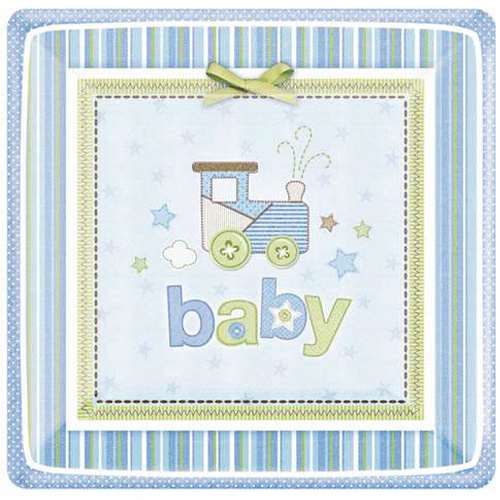 Baby Shower Baby Boy Small Paper Plates (8ct)