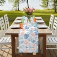 thumbnail image 4 of Colorful Coral 90 Inch Table Runner, Summer Coastal Watercolor Ocean Farmhouse Dresser Scarf Cotton & Linen Tablerunner for Dining/Kitchen Island/Holiday Party Décor 13" x 90", 4 of 9