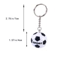 thumbnail image 4 of KAKOWELY Llavero con colgante de fútbol, simulación de fútbol, llavero conmemorativo del juego mundial, decoración (negro), 4 of 4