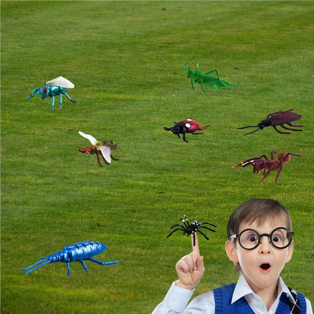 Maoww Simulation Insect Toy Models Plastic Insect Toy Insect Theme Party Halloween Toys and Birthday Gifts