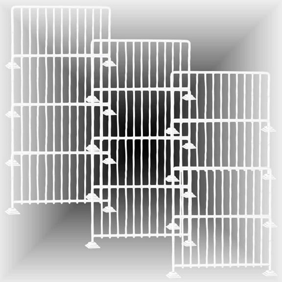 Set of 12 White Guardrails for WWE & AEW Wrestling Action Figures