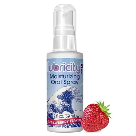 Lubricity Xtra Dry Mouth Oral Spray Dry Mouth Moisturizer Mouthwash, Strawberry, 2.0 fl oz