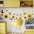 thumbnail image 5 of Clearance Stickers under $5,Sunflower Butterfly Wall Sticker Living Room Bedroom Pvc Decoration Sunflower Cabinet Decoration Sticker, 5 of 6