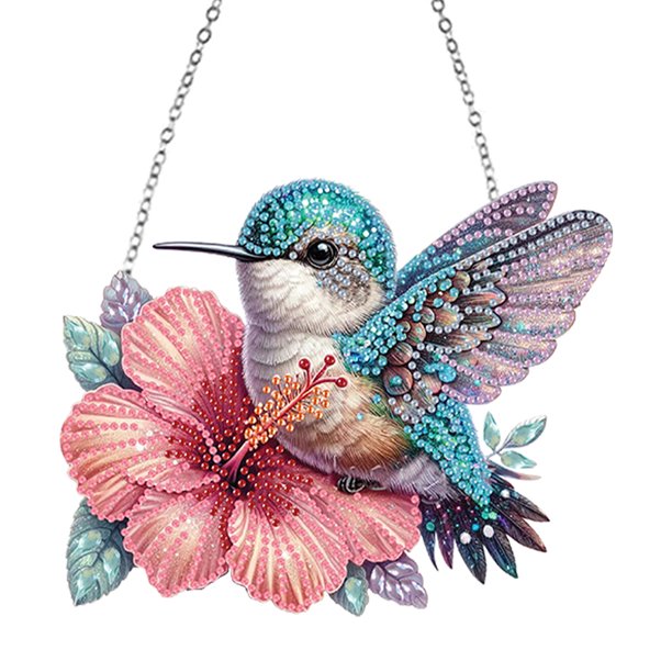 Pintura Diamante Punteado DIY Wdftyju Artística Acrílica Flores y Pájaros 16*19cm