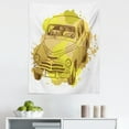 thumbnail image 1 of Vintage Tapestry, Retro Car with Digital Grunge Torn Splash Dirty Graffiti Like Urban Illustration, Fabric Wall Hanging Decor for Bedroom Living Room Dorm, 5 Sizes, Green Mustard, by Ambesonne, 1 of 1