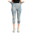 thumbnail image 6 of Women Print Capri Legging Buttery Soft Stretch High Waisted Yoga Leggings for Gym Workout Summer Slim Capris Pant with Pocket Fashion Casual Athletic Cropped Pants, 6 of 8