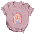 thumbnail image 2 of Women Dolly Country Music Legend Shirts Graphic T Shirts Vintage Crewneck Tee Short Sleeve Casual Loose Fit Retro Shirt Top, 2 of 5