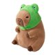 thumbnail image 1 of Cojín de felpa Capybara Ditucu lindo con sombrero de rana para niños de 35 cm, 1 of 7