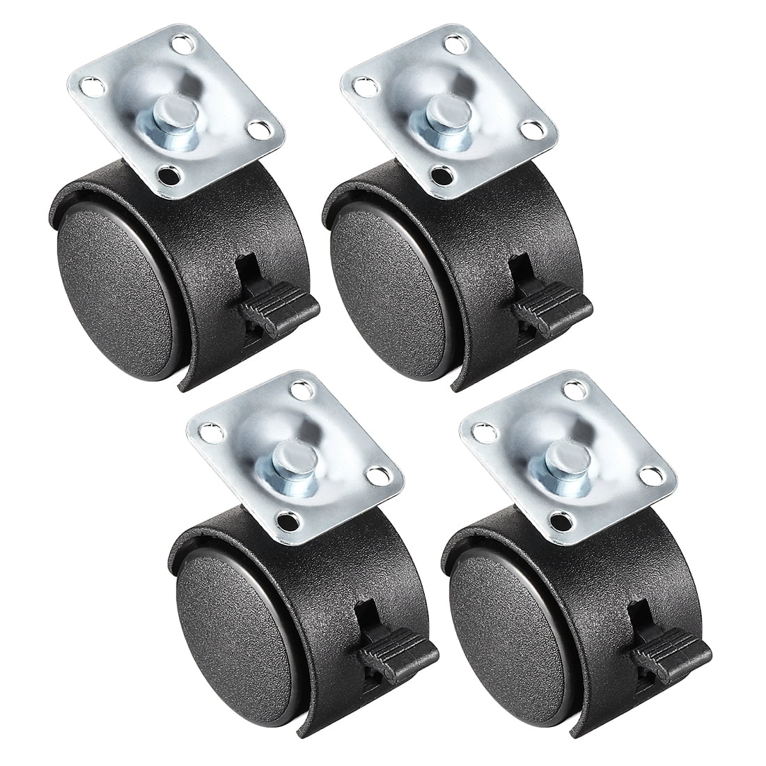 4Pcs 1.5 Inch Office Chair Casters Nylon Twin Wheel with ...