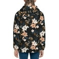 thumbnail image 6 of Naloa Lilies Flowers Teenage Zipper Hoodie, Long Sleeve Zip Up Hoodies Casual Jackets Tops for 7-12 Years-Small, 6 of 6