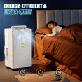 thumbnail image 6 of Dateyes 12000 BTU Portable Air Conditioners, 4-1 Standing Smart Cooling AC with Remote Control, Cooling, Heating， Dehumidifier and Fan, Automatic Unit for Bedroom, 55dB Quiet, Portable AC for Room, 6 of 9