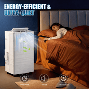 Dateyes 12000 BTU Portable Air Conditioners, 4-1 Standing Smart Cooling AC with Remote Control, Cooling, Heating, Dehumidifier and Fan, Automatic Unit for Bedroom, 55dB Quiet, Portable AC for Room