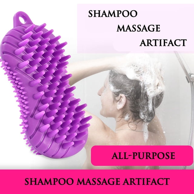 Fiudx Cepillo de Ducha y Champú, Multifuncional, con Masaje de Doble Cara, Exfoliante Suave, Experiencia de Spa Relajante, Perfecto para Todo Tipo de Piel, Juego de 1 Pieza, Mango de Fácil Agarre.