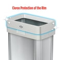 thumbnail image 5 of Clorox Trash Can, 13 Gallon Stainless Steel Slim Open Top Kitchen Garbage Bin, Silver, 5 of 8