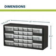 thumbnail image 2 of 26-Drawer Plastic Drawer Storage Cabinet for Garage Organization, Bead Organizer, Building Bricks Storage, Teacher Toolbox, Makeup Organizer, 20-Inch W x 6-Inch D x 10-Inch H, 10124 White, 2 of 25