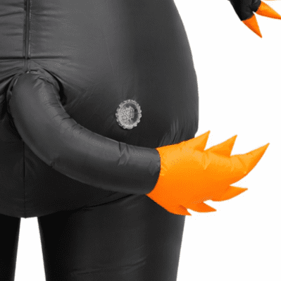 Giant Fire Cat Inflatable Halloween Costume for Adults, Adult Size S-XL (28-42), by Morph Suits