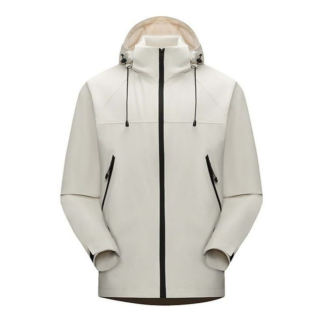Men's Lightweight Windbreaker Jacket, Hooded Athletic Coat Long Sleeve Casual Sports Outerwear For Spring Fall Daily Wear, Polyester Soft Shell