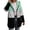 Green, variant on Womens Plus Size Long Jackets Casual Color Block Zip Up Hooded Long Sleeve Coat with Pockets Loose Fit Versatile Outwear Jackets Pink S