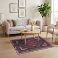 thumbnail image 3 of ODIKA Zebra Pink Motif Striped Border Spotted Center Leopard Print for Playroom, Bedroom, Reading Nook, Pet Friendly & Kids Safe Play, 3 of 7