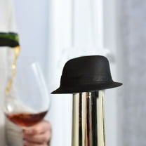 WHAMVOX Black Silicone Wine Stopper for Bottle Use Premium Material AirSealing Beverage Plug