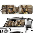 thumbnail image 2 of HUIACONG Blue Butterfly Sun Shade Windshield Compatible with Jeep Wrangler TJ JK JL & Gladiator JT Heat Shield Sun Visor Cover Windshied Sunshade Block UV Rays ,1Pcs, 2 of 6