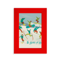 thumbnail image 1 of Sport d'Hiver Ski Coloré Illustration Image Affichage Art Cadre Photo Rouge, 1 of 4