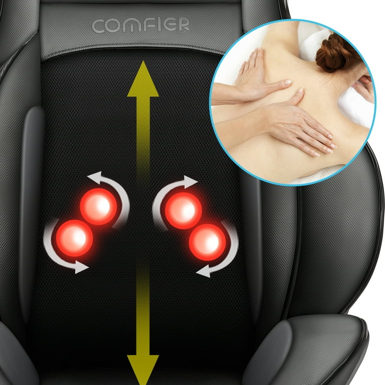 Comfier Shiatsu Neck & Back Massager, 2D/3D Kneading Massage Chair Pad
