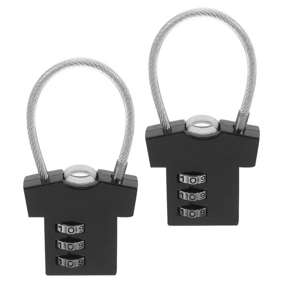 WHAMVOX 2pcs Button Combination Lock Zinc Alloy Digital Luggage Locks Outdoor Padlocks for Travel Baggage Suitcases Backpacks