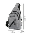 thumbnail image 3 of SHENGXINY Messenger Bag Clearance Small Sling Bag Sling Backpack for Women, Sling Bag for Men Women Shoulder ,Chest Bag Daypack Messenger Sling Backpack for Travel Sports Running Hi Gray, 3 of 8