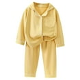 thumbnail image 4 of TAmten Toddler Baby Girls Set Size 10 Girls Boys Kids Cotton Homew Set Button-Down Clothes Long Sleeve Clothes Fall Winter(Yellow,9-10 Years), 4 of 4
