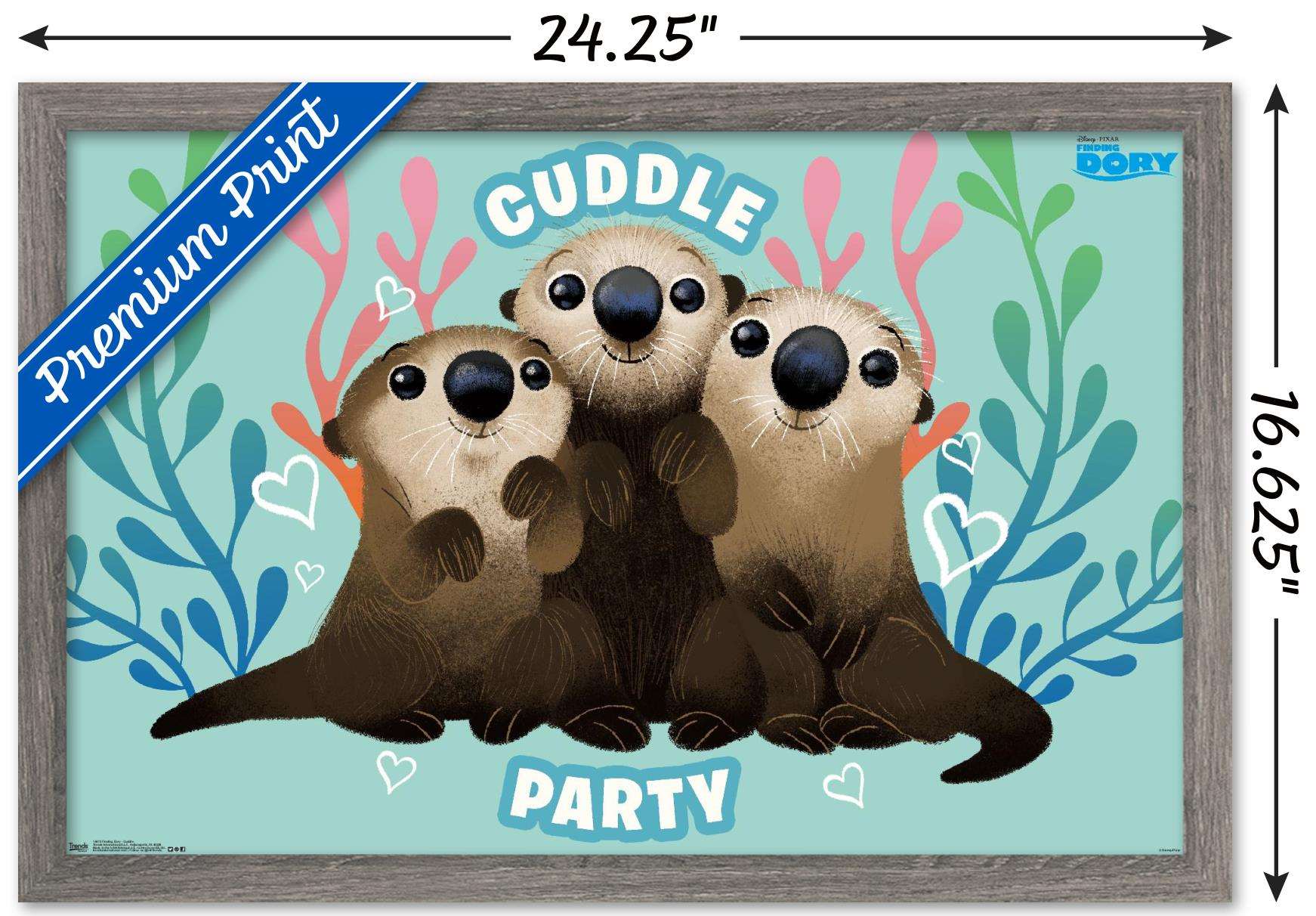 Disney Pixar Finding Dory - Cuddle Wall Poster, 14.725" x 22.375", Framed