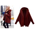 thumbnail image 2 of HNMKIU Oversize Soft and Warm Winter Coats for Women Long Sleeve Solid Fuzzy Open Front Hooded Cardigan Jacket with Pocket Cozy Loose Outerwear 01_,XXXL, 2 of 3