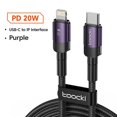 thumbnail image 3 of Cable USB tipo C de Toocki, cable de carga rápida USB C para iPhone 15, 14, 13, 12, 11, Huawei P40, P30, Realme, Oppo, Oneplus, 1 m, 2 m, 3 of 5
