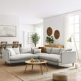 thumbnail image 3 of Modway Zoya Down Filled Overstuffed 3 Piece Sectional Sofa in Heathered Weave Light Gray, 3 of 7