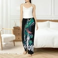 thumbnail image 5 of Uemuo Hungry Tyrannosaurus Pattern Women's Wide Leg Palazzo Lounge Pants with Pockets Light Weight Loose Comfy Casual Pajama Pants-Large, 5 of 9