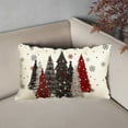 thumbnail image 5 of Christmas Lumbar Pillow Cover, Holiday Tree Pattern Cushion Case for Sofa Bedroom Decor, Festive Bohemian Style Home Accent(Multicolor), 5 of 6