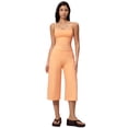 thumbnail image 2 of IBTOM CASTLE Workout Sets for Women Two Piece Halter Sports Bra Matching Wide Leg Capri Pants Gym Work Yoga Pilates Outfits Orange, 2 of 7