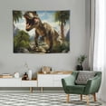 thumbnail image 2 of GOSMITH Dinosaur Tapestry Rex Tyrannosaurus Wall Tapestry Wild Ancient Animal Wall Hanging 40x30 Inch Tropical Forest Tapestries Wall Art for Boys Teen Kids Living Room Bedroom Dorm Party Decor, 2 of 7