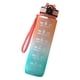 thumbnail image 1 of 1000ml botella de agua con paja al aire libre fitness botella de bebida Rosa verde Sunnimix Botella deportiva, 1 of 8