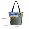 thumbnail image 3 of Kll Tote Bag For Women Landscape With Sunflowers Print Shopping Grocery Reusable Bags For Office School Shopping Travel, 3 of 7