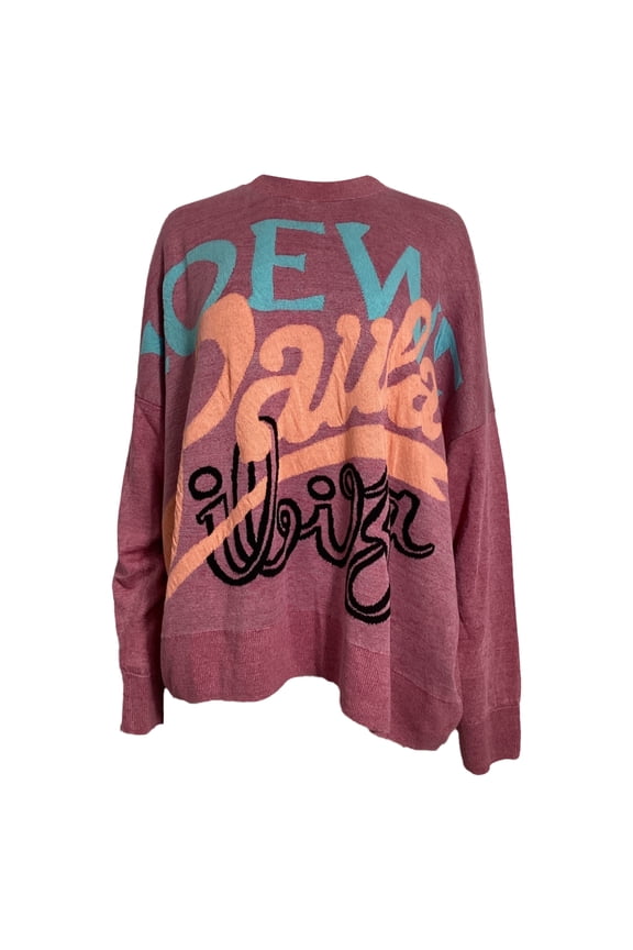 Pre-Owned Loewe x Paula's Ibiza Printed Sweater in Pink Linen