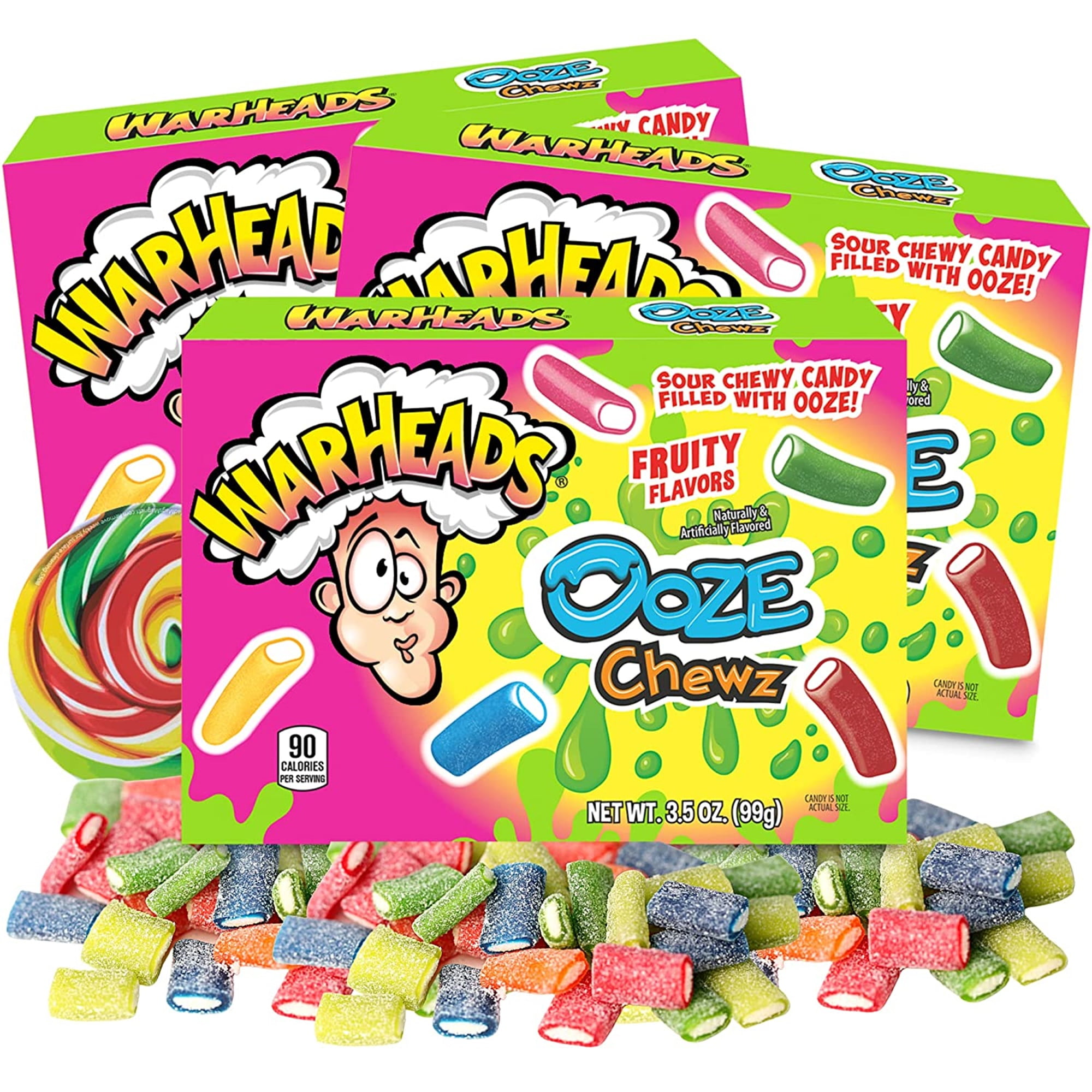 Warhead Candy, Sour Ooze Gummy Chews, Movie Theater Boxes, Pack of 3 ...
