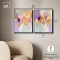 thumbnail image 5 of Gold and Purple Set Canvas Set of 2 Pastel Art Prints by Art Remedy, Black Frame, 16 x 20, 5 of 6