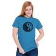 thumbnail image 5 of Floral Yin Yang Symbolic Spiritual Women's Graphic T Shirt Tees Brisco Brands 5X, 5 of 6