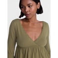 thumbnail image 4 of No Boundaries Babydoll Top with Long Sleeves, Women’s XXS-XXL, 4 of 5