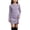 Purple, variant on Qingpeng Girls Dress Long Sleeve Ribbed Knit Pullover A Line Crewneck Casual Fall Winter Everyday Wear for Girls