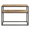 thumbnail image 3 of Kate and Laurel Quarles Wood and Metal Console Table, Natural/Black 36x10x30, 3 of 9